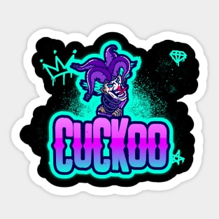 Cuckoo Scary Clown Halloween Sticker